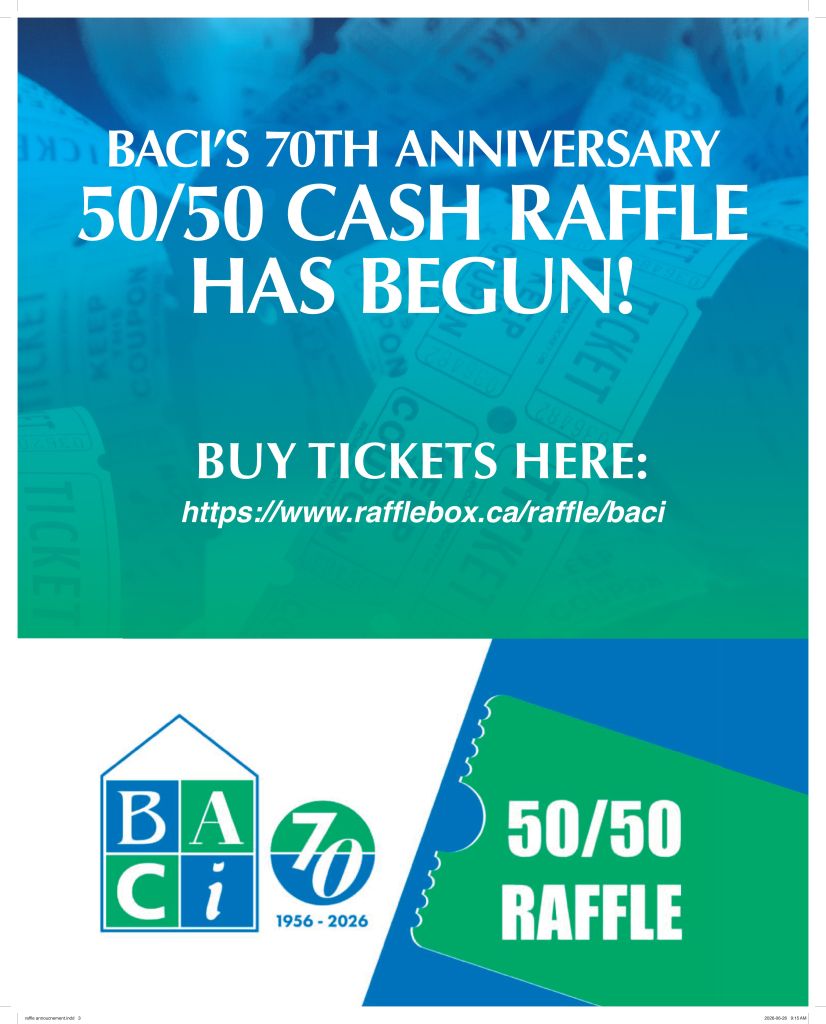 BACI's 50/50 Raffle Has Begun!
