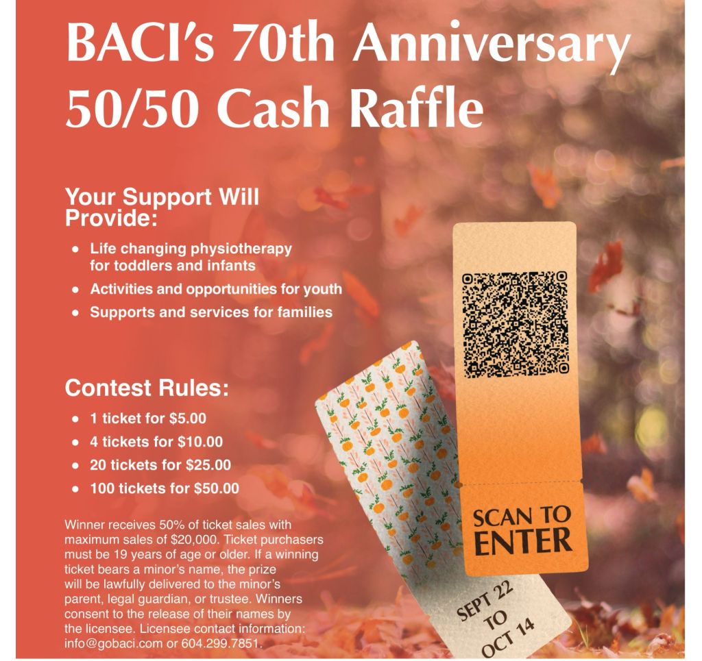BACI's 50/50 Cash Raffle - A Win for All This Fall!
